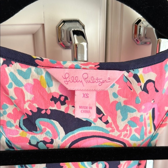 Lilly Pulitzer Pink and Navy Tank Top - Picture 2 of 3